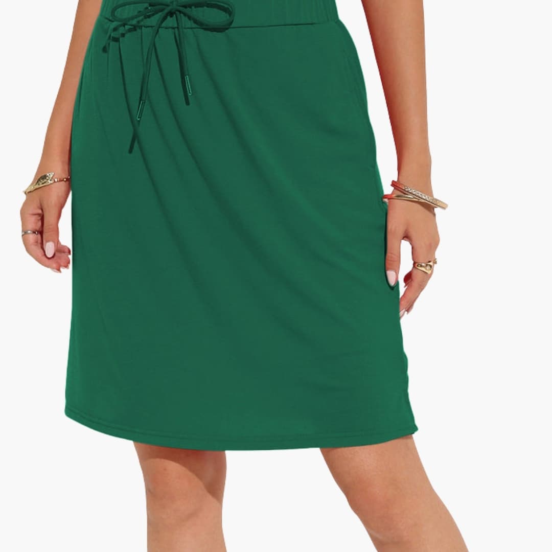 Women's A-Line Lace-Up Skirt Panel Seams