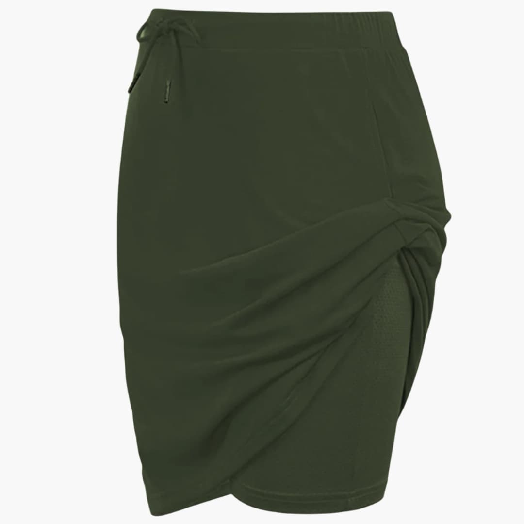 Women's A-Line Lace-Up Skirt Panel Seams