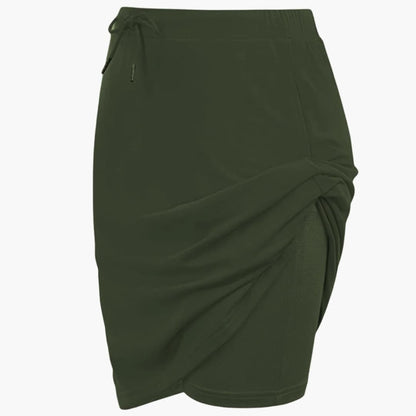 Women's A-Line Lace-Up Skirt Panel Seams