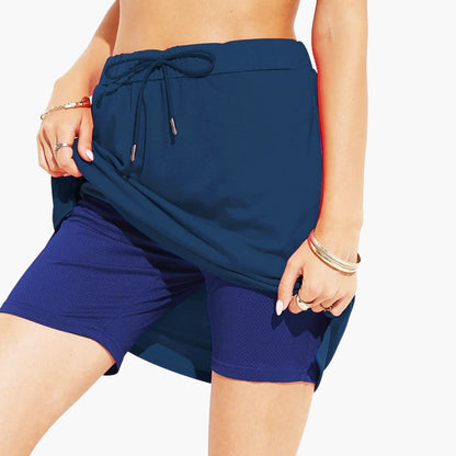 Women's A-Line Lace-Up Skirt Panel Seams