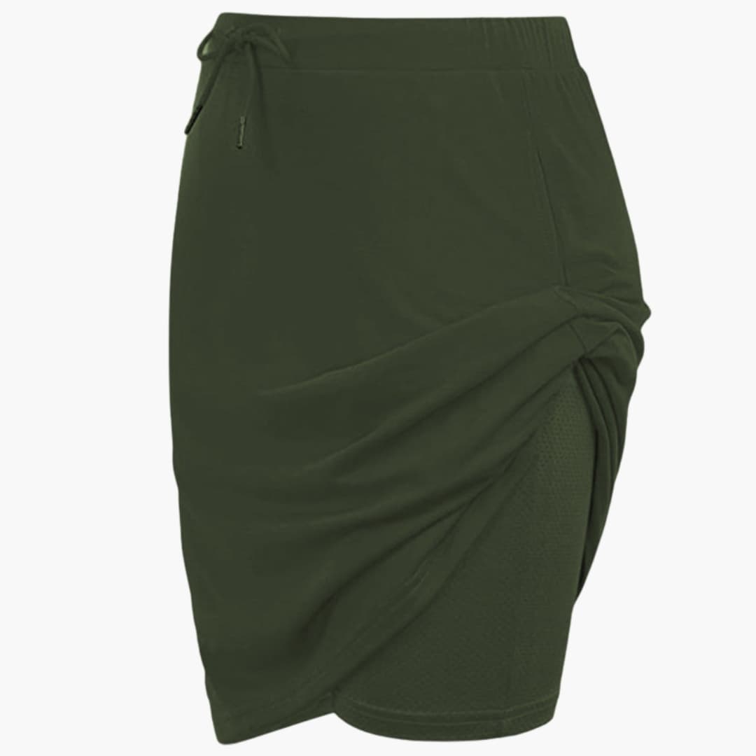 Women's A-Line Lace-Up Skirt Panel Seams