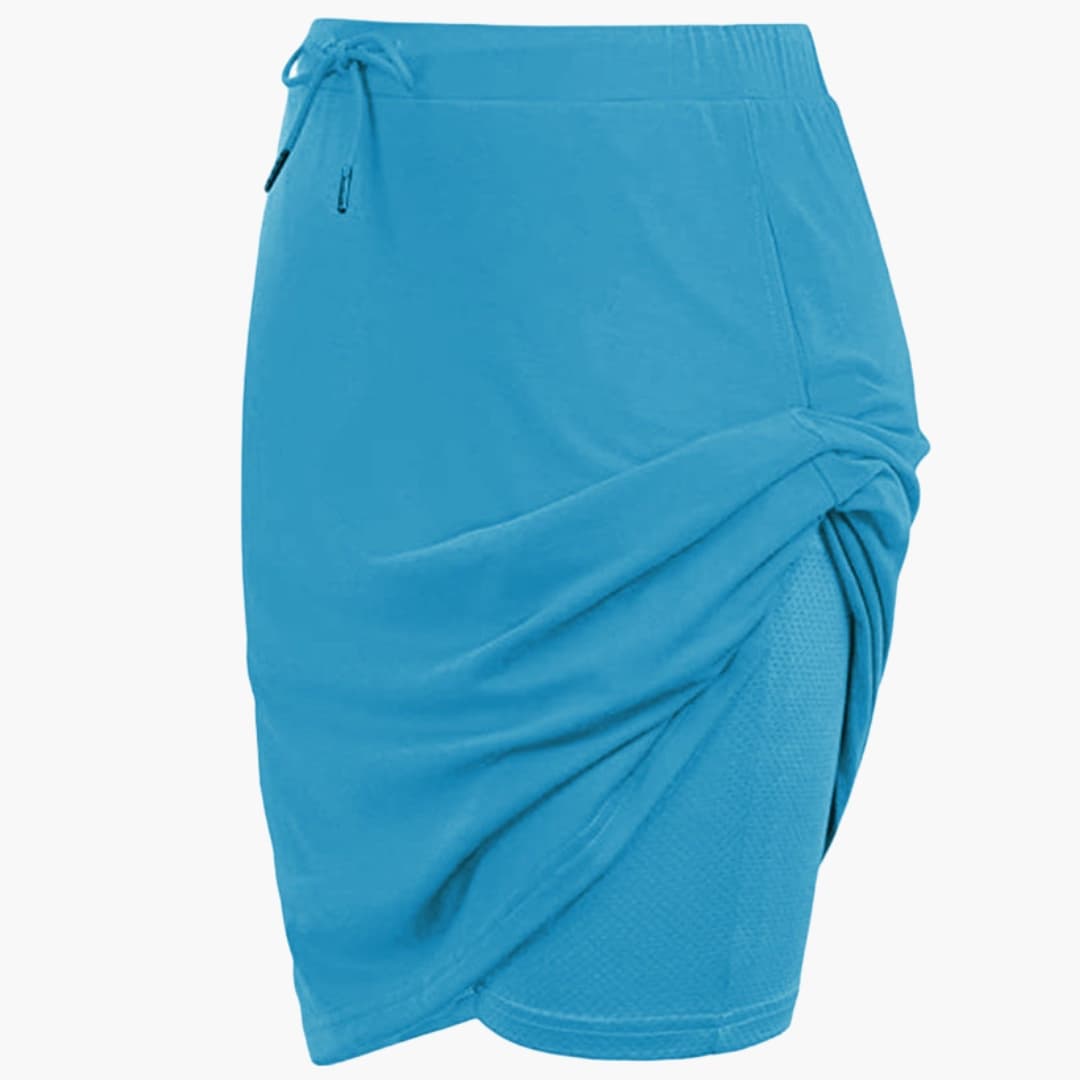 Women's A-Line Lace-Up Skirt Panel Seams