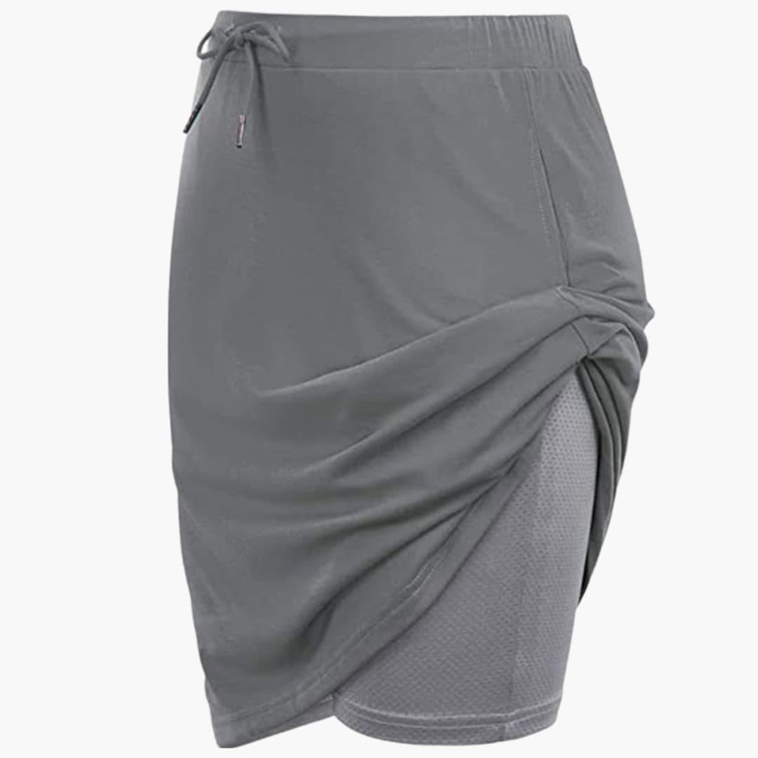 Women's A-Line Lace-Up Skirt Panel Seams
