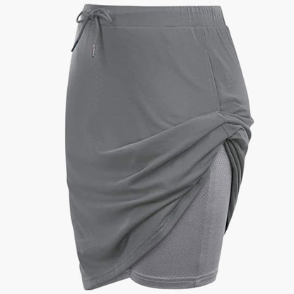 Women's A-Line Lace-Up Skirt Panel Seams
