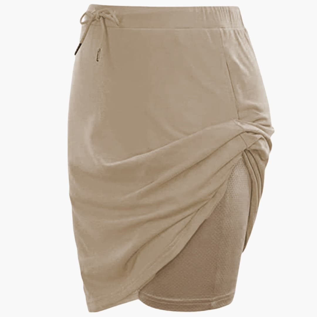 Women's A-Line Lace-Up Skirt Panel Seams