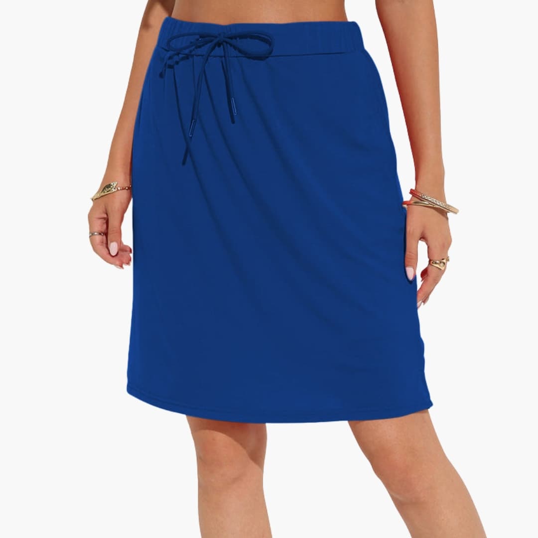 Women's A-Line Lace-Up Skirt Panel Seams