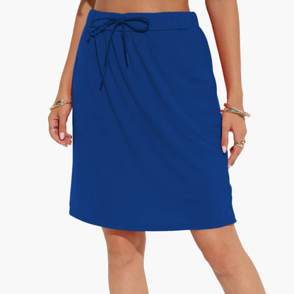 Women's A-Line Lace-Up Skirt Panel Seams