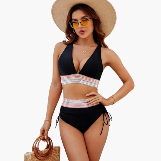 Women's Adjustable 2-Piece Bikini Set Tie Side Bottom - Fashinoza