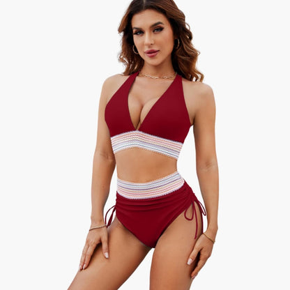 Women's Adjustable 2-Piece Bikini Set Tie Side Bottom