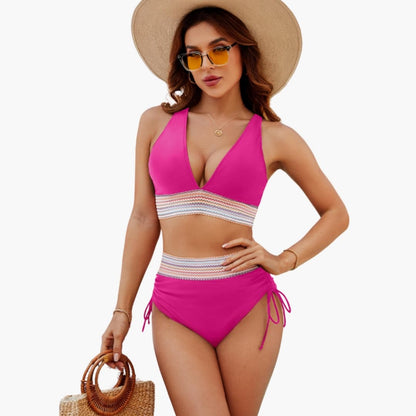 Women's Adjustable 2-Piece Bikini Set Tie Side Bottom