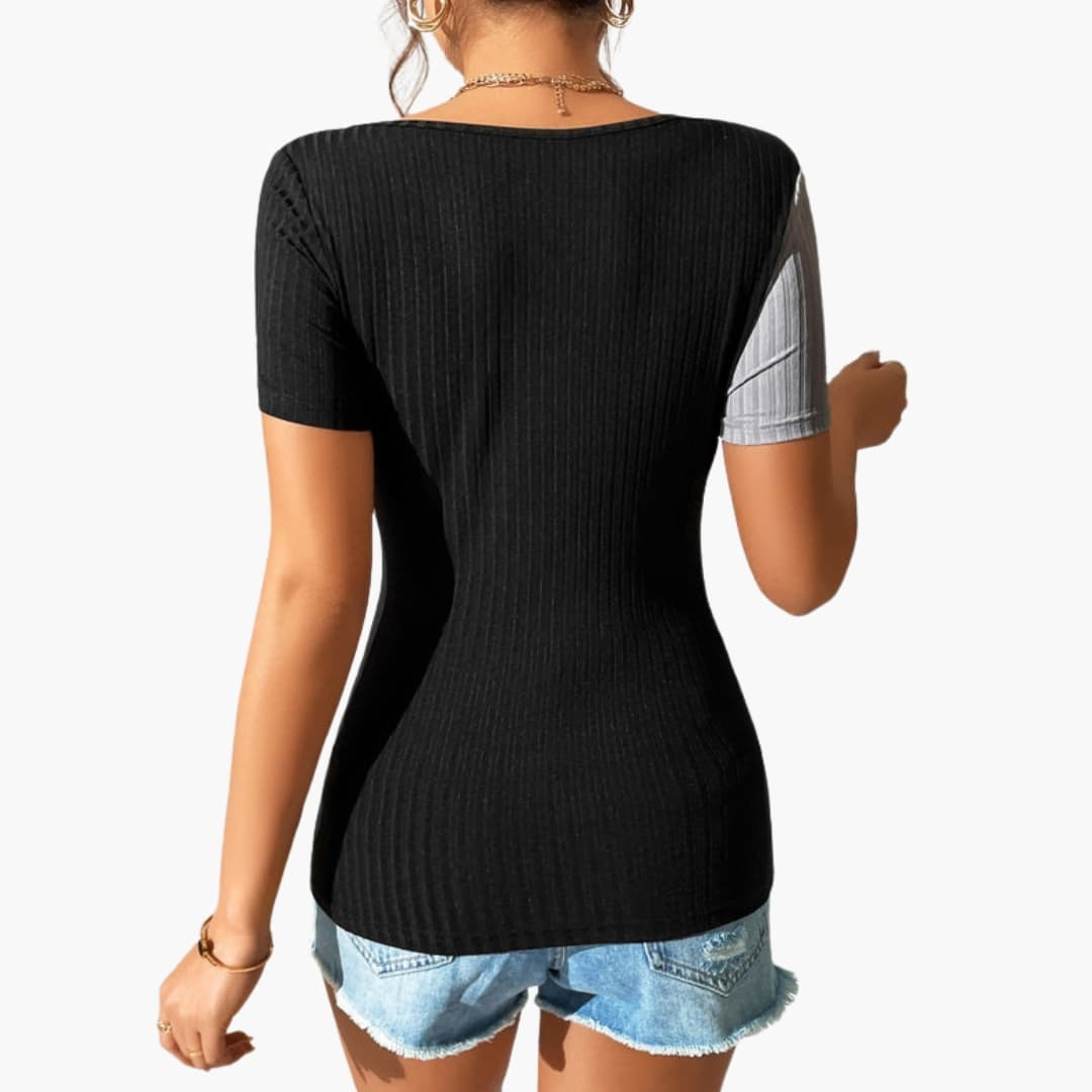 Women's Asymmetrical Short Sleeve T-Shirt