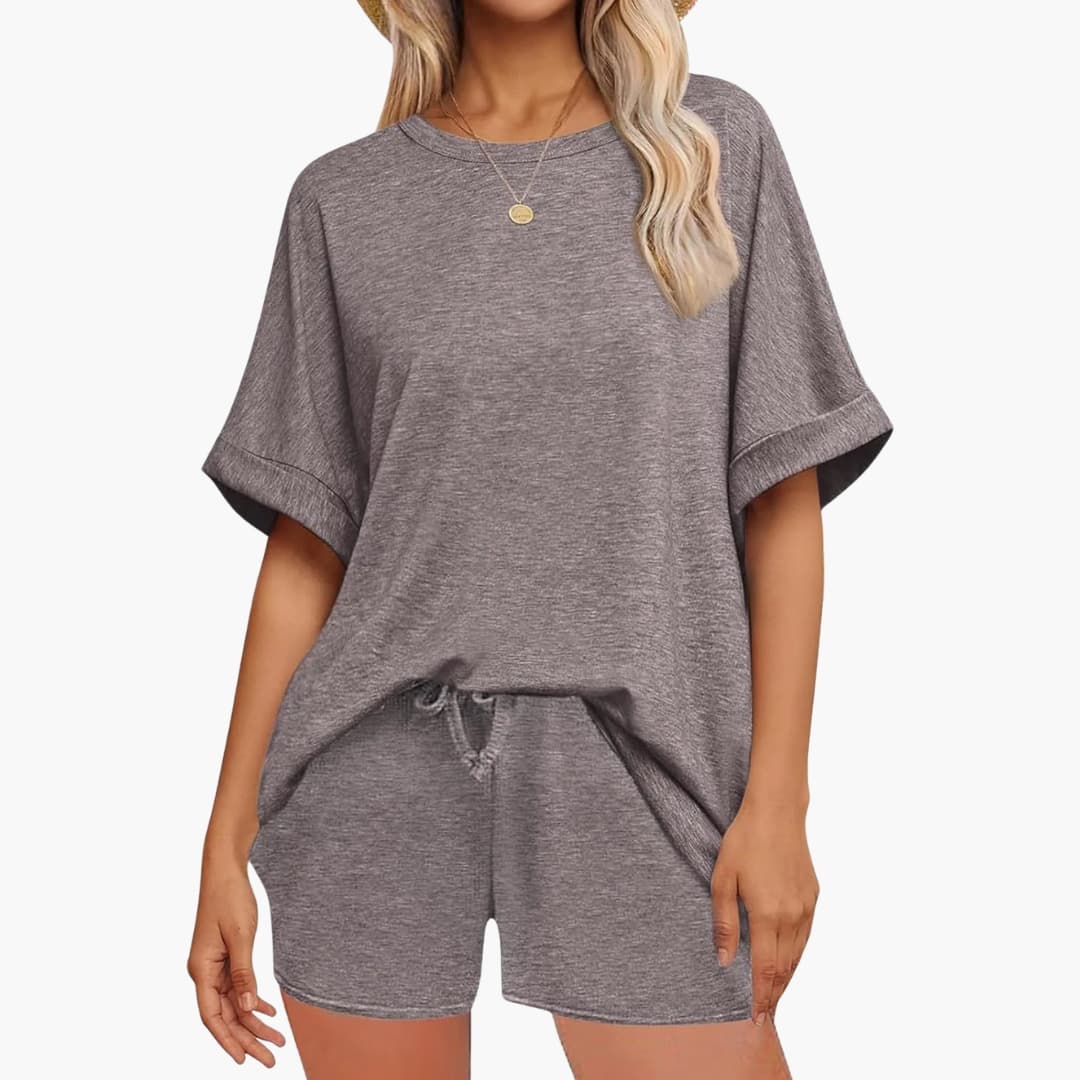 Women's Two-Piece Batwing And Shorts Set