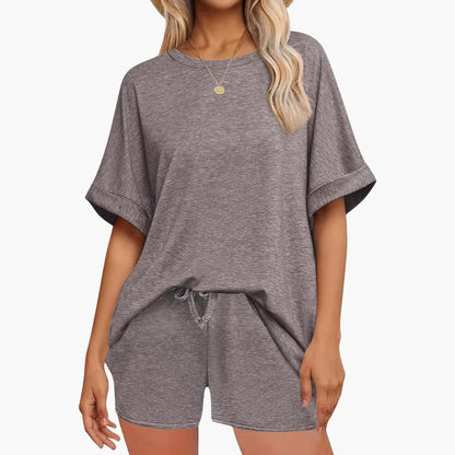 Women's Two-Piece Batwing And Shorts Set