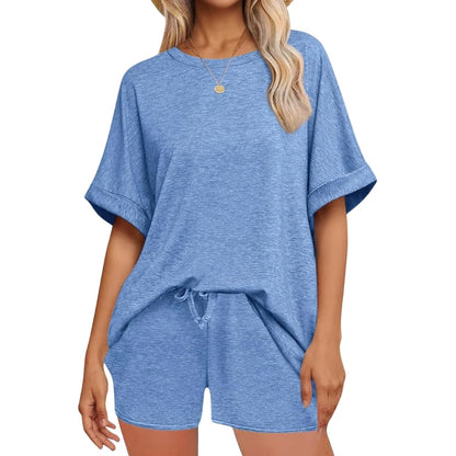 Women's Two-Piece Batwing And Shorts Set