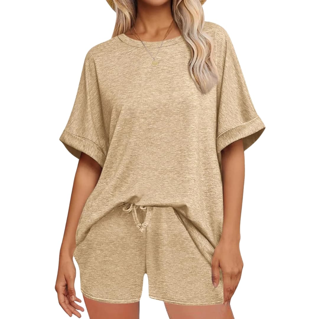 Women's Two-Piece Batwing And Shorts Set