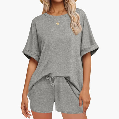 Women's Two-Piece Batwing And Shorts Set