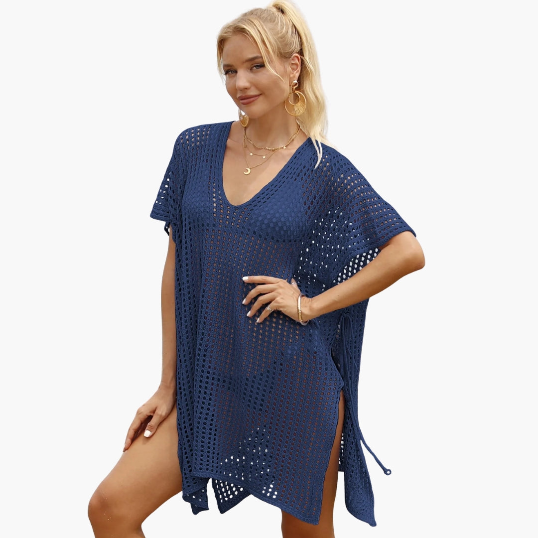 Women's Long Sleeve V Neck Beach Blouse