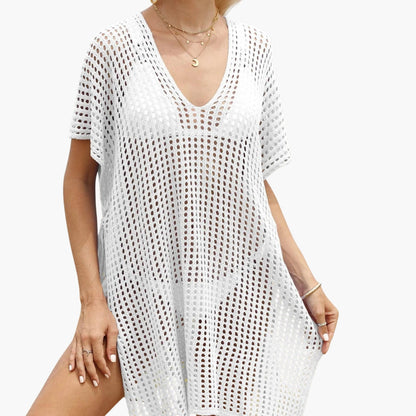 Women's Long Sleeve V Neck Beach Blouse