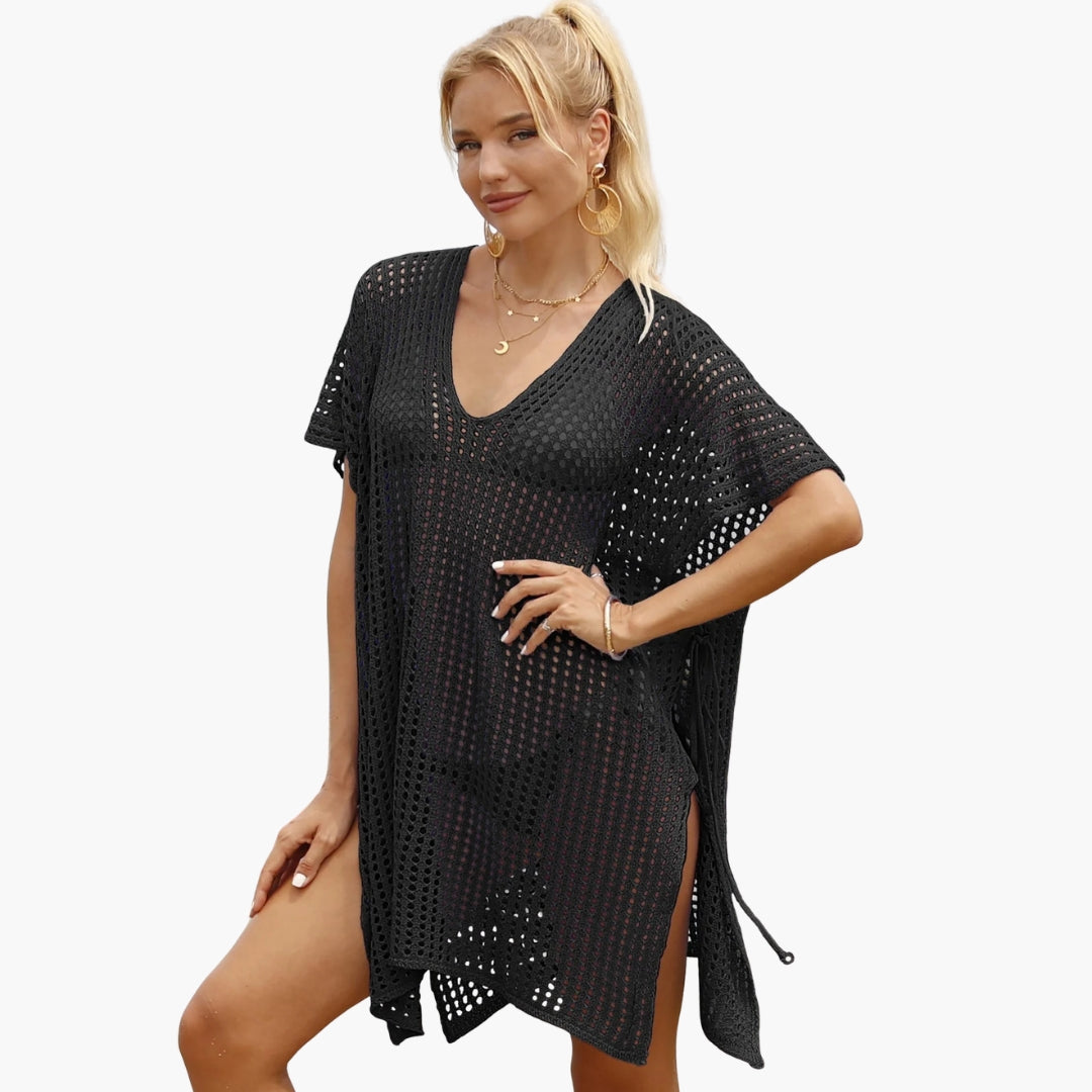Women's Long Sleeve V Neck Beach Blouse