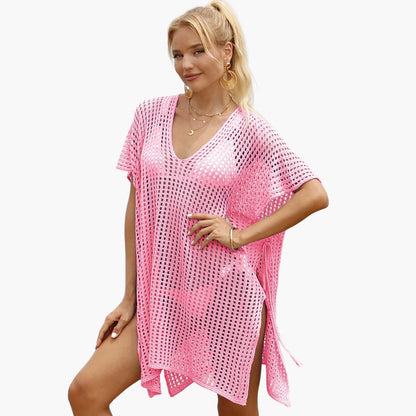 Women's Long Sleeve V Neck Beach Blouse