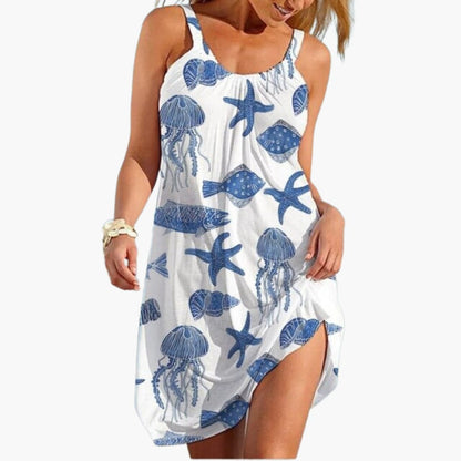 Women's Sleeveless Beach Dress Knee Length