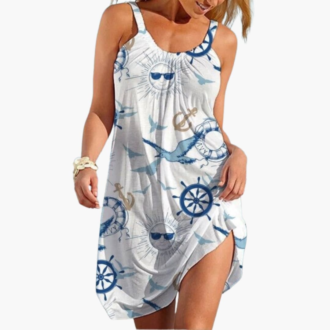 Women's Sleeveless Beach Dress Knee Length