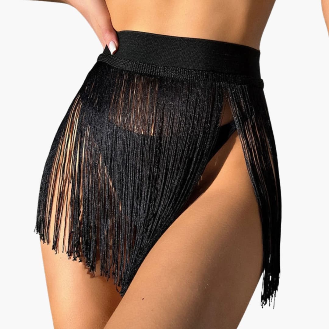 Women's V Neck High Waist Beach Dress - Fashinoza
