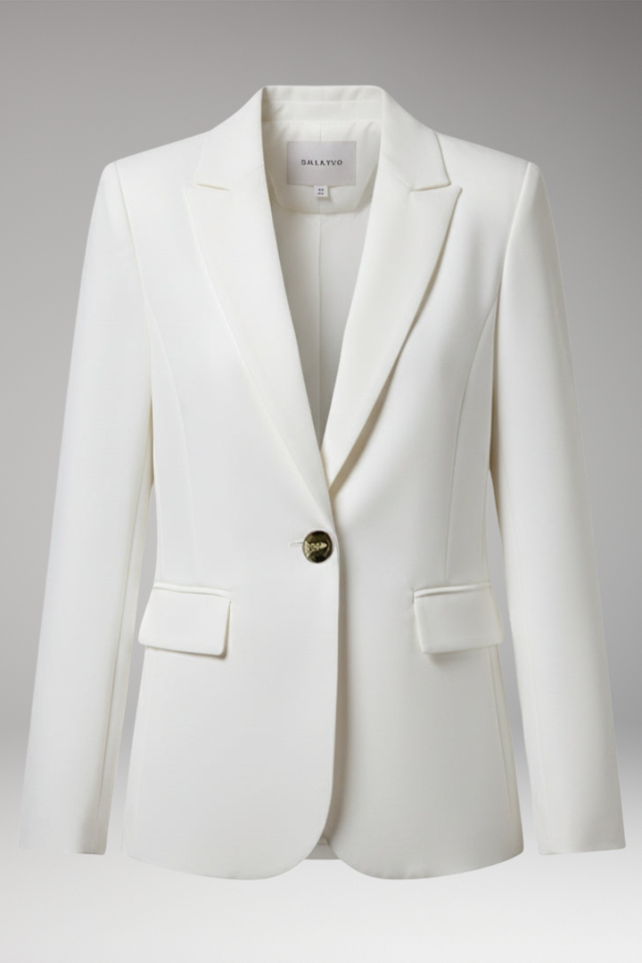 Women's Notched Lapel Blazer Button Front - 
Fashinoza