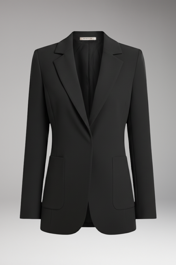 Women's Open Front Blazer Lapel Collar - 
Fashinoza
