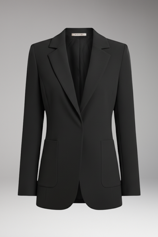 Women's Open Front Blazer Lapel Collar - 
Fashinoza