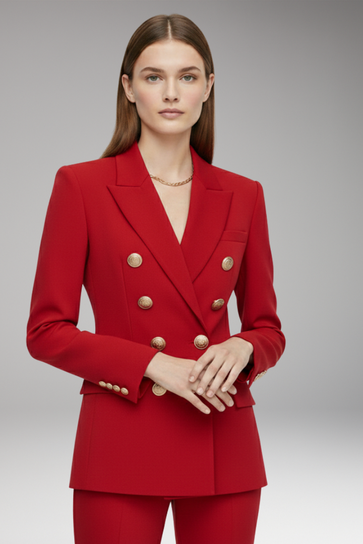 Women's Two Button Blazer Wool