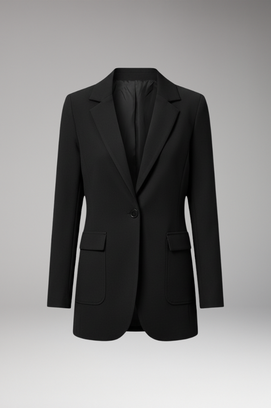 Women's Open Front Blazer Notch Lapel - 
Fashinoza