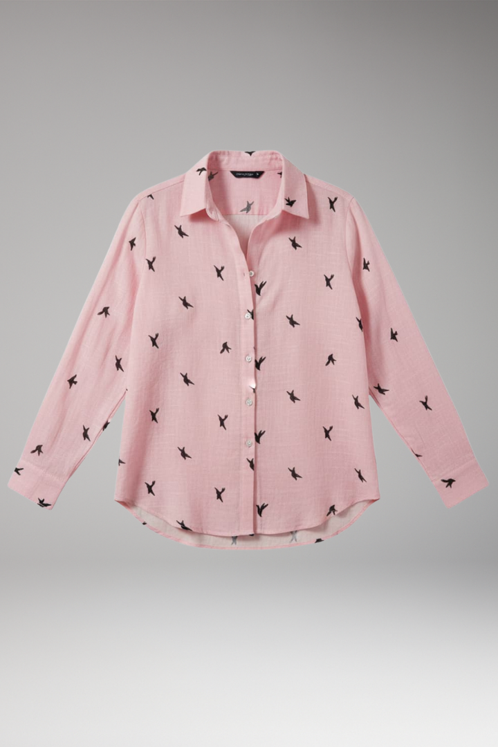 Women's Pointed Collar Blouse Button Front - 
Fashinoza
