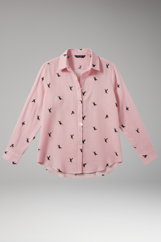 Women's Pointed Collar Blouse Button Front - 
Fashinoza