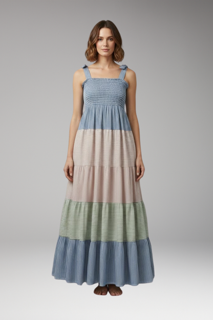 Women's Boho Maxi Dress Flowing Design Unique Cut