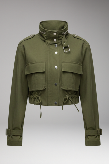 Women's Long Sleeve Bomber Jacket - 
Fashinoza