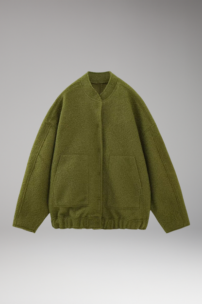 Women's Bomber Jacket Long Sleeve Front Zip - 
Fashinoza