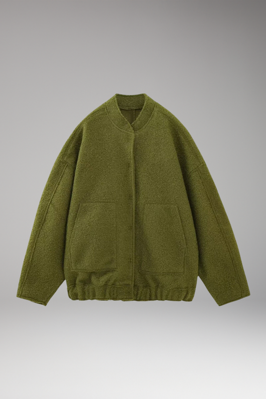 Women's Bomber Jacket Long Sleeve Front Zip - 
Fashinoza