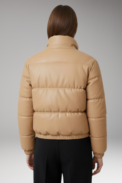 Women's Bomber Jacket Zipper Ribbed Hem