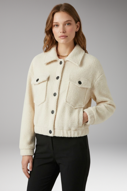 Women's Bomber Jacket Zipper Front Side Pockets