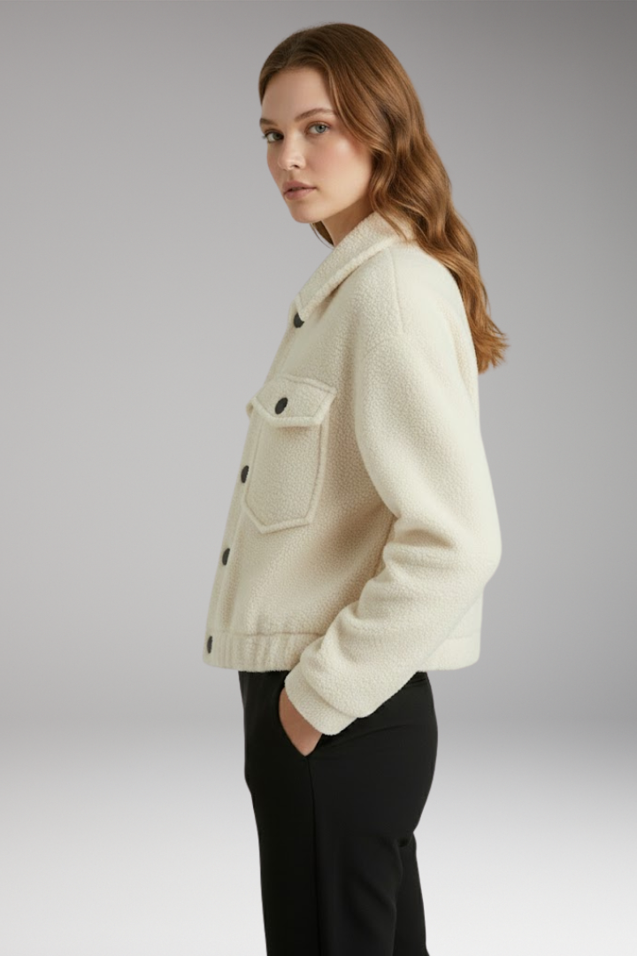 Women's Bomber Jacket Zipper Front Side Pockets