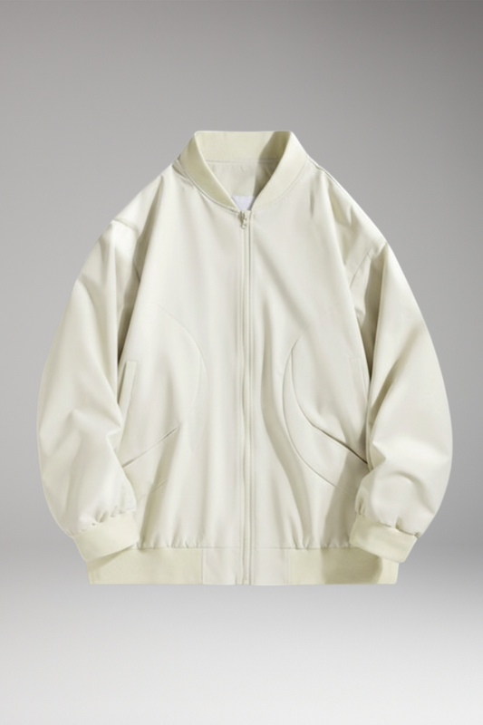 Women's Bomber Jacket Full Zip Elastic Cuffs - 
Fashinoza