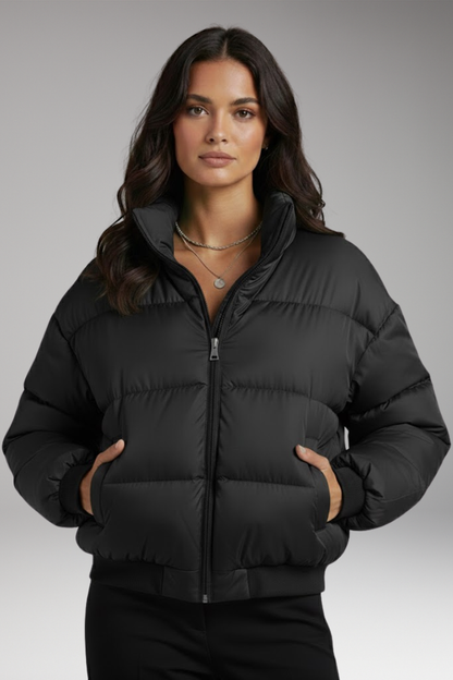 Women's Bomber Jacket Detachable Hood