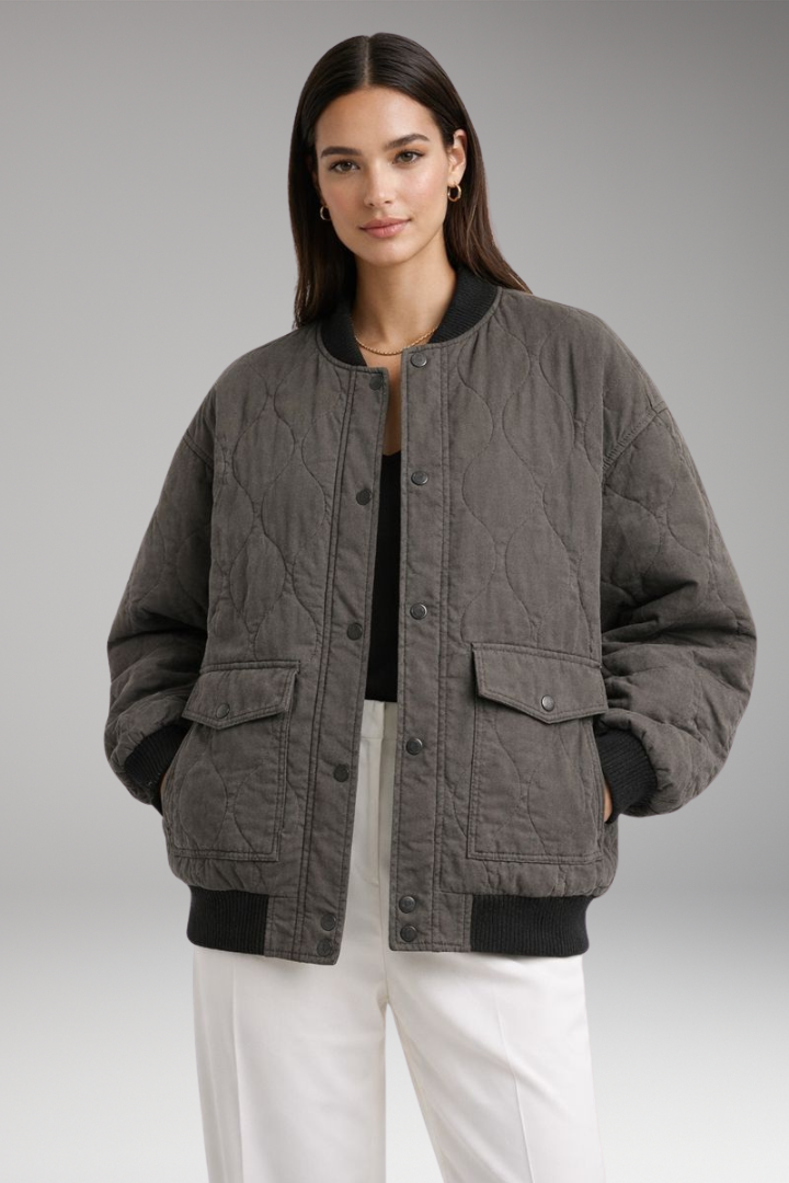 Women's Bomber Jacket Oversized Woven