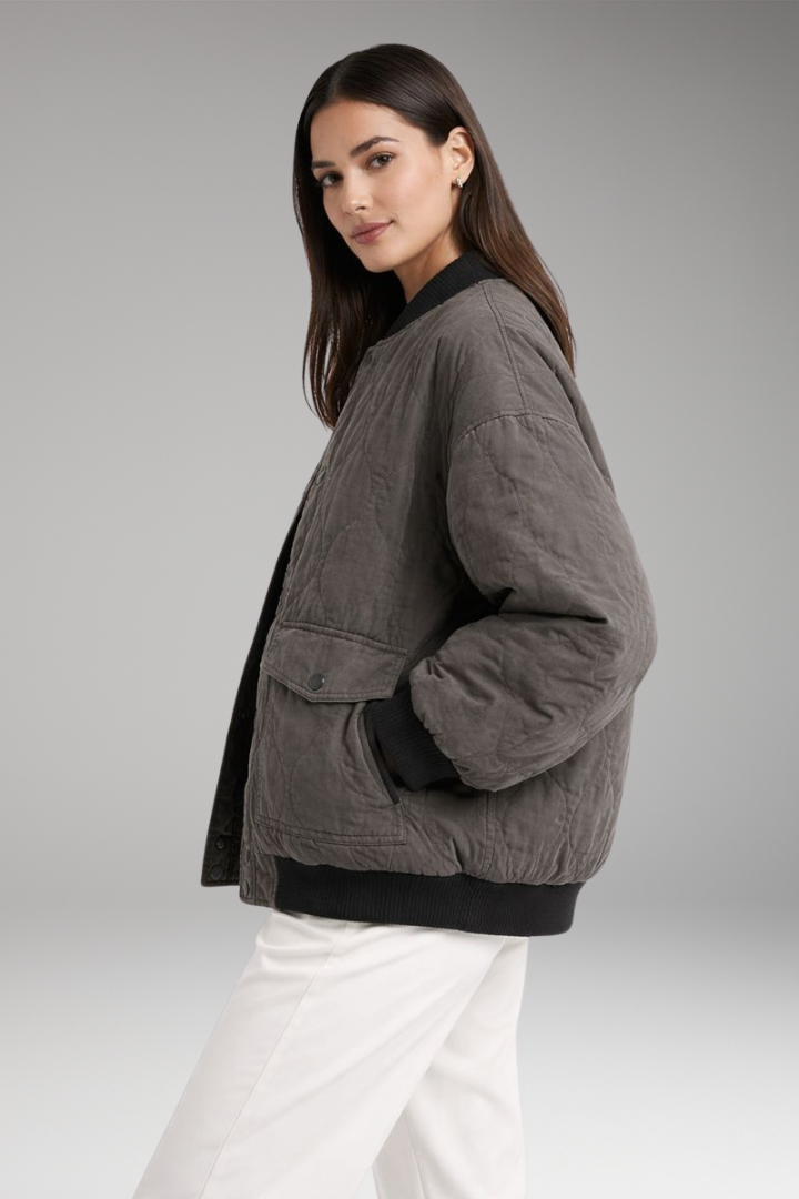 Women's Bomber Jacket Oversized Woven