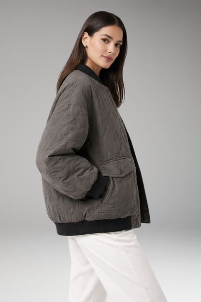 Women's Bomber Jacket Oversized Woven