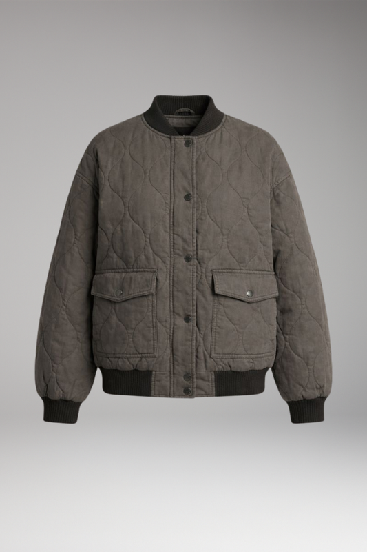 Women's Bomber Jacket Oversized Woven - 
Fashinoza