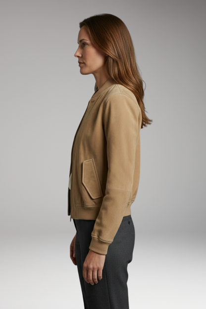Women's Bomber Jacket Sturdy Cotton