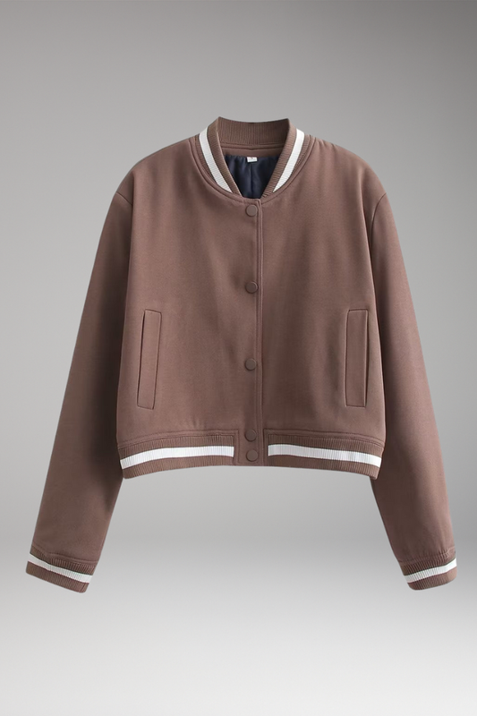 Women's Bomber Jacket Practical Pockets Trendy Cut - 
Fashinoza