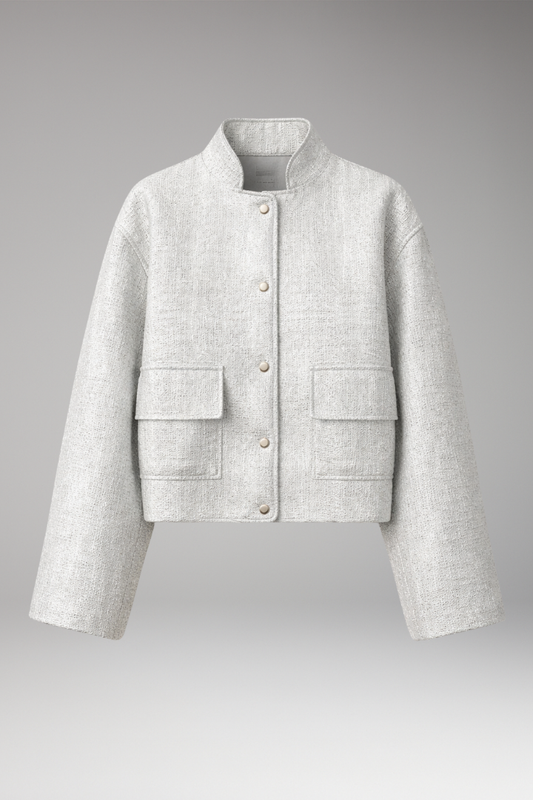 Women's Sequined Bomber Jacket Front Zipper - 
Fashinoza